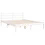 Giroletto con Testiera Bianco Small Double Legno Massello