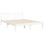 Giroletto con Testiera Bianco Small Double Legno Massello