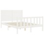 Giroletto con Testiera Bianco Small Double Legno Massello