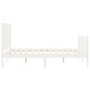 Giroletto con Testiera Bianco Small Double Legno Massello