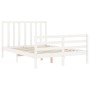 Giroletto con Testiera Bianco Small Double Legno Massello