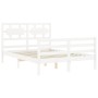 Giroletto con Testiera Bianco Double in Legno Massello