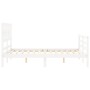 Giroletto con Testiera Bianco Double in Legno Massello