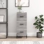 Credenza Grigio Sonoma 34,5x34x90 cm in Legno Multistrato