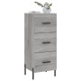 Credenza Grigio Sonoma 34,5x34x90 cm in Legno Multistrato