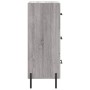 Credenza Grigio Sonoma 34,5x34x90 cm in Legno Multistrato