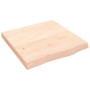 Ripiano a Parete 60x60x(2-6) cm Massello Rovere Non Trattato