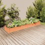 Fioriera Giardino Fodera Marrone 240x45x25 cm Massello Abete