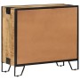 Credenza 80x31x71 cm in Legno Massello di Mango Grezzo