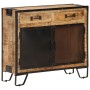 Credenza 80x31x71 cm in Legno Massello di Mango Grezzo