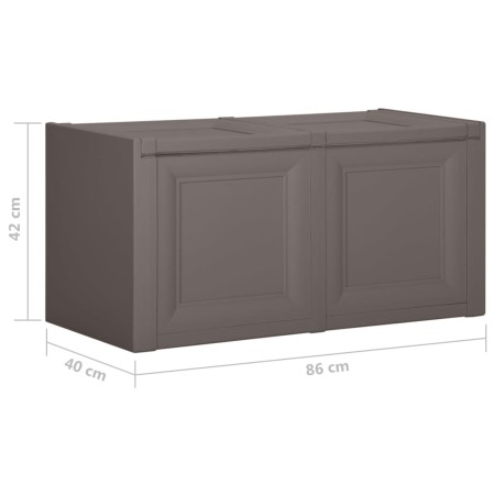 Baule per Cuscini Grigio 86x40x42 cm 85 L