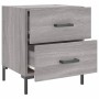 Comodino Grigio Sonoma 40x35x47,5 cm in Legno Multistrato