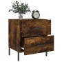 Comodino Rovere Fumo 40x35x47,5 cm in Legno Multistrato