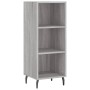 Credenza Grigio Sonoma 34,5x32,5x90 cm in Legno Multistrato