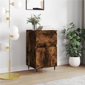 Credenza Rovere Fumo 40x35x70 cm in Legno Multistrato