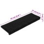 Tappetini per Scale in Moquette 15 pz 65x21x4 cm Neri