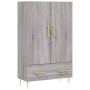 Credenza Grigio Sonoma 69,5x31x115 cm in Legno Multistrato