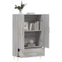 Credenza Grigio Sonoma 69,5x31x115 cm in Legno Multistrato