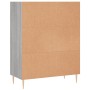 Libreria Grigio Sonoma 69,5x32,5x90 cm in Legno Multistrato