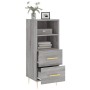 Credenza Grigio Sonoma 34,5x34x90 cm in Legno Multistrato