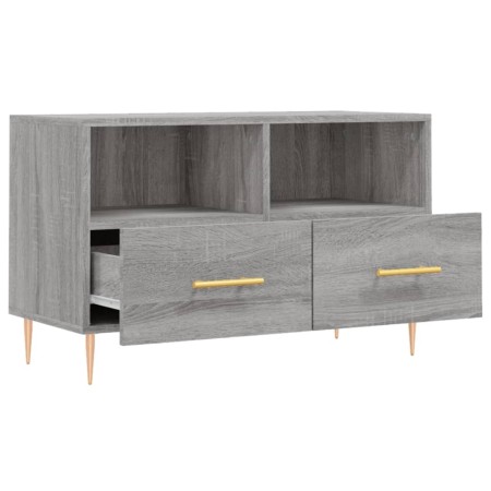 Mobile Porta TV Grigio Sonoma 80x36x50 cm in Legno Multistrato