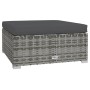 Set Divani da Giardino 6 pz con Cuscini in Polyrattan Grigio