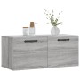 Mobile a Parete Grigio Sonoma 80x36,5x35cm in Legno Multistrato