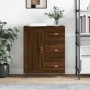 Credenza Rovere Marrone 69,5x34x90 cm in Legno Multistrato