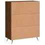 Credenza Rovere Marrone 69,5x34x90 cm in Legno Multistrato