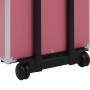 Valigia Trolley per Cosmetici Alluminio Rosa