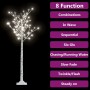 Albero Natale 140 LED 1,5 m Salice Bianco Caldo Interno Esterno