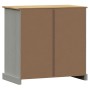 Credenza Cassetti VIGO Grigia 78x40x75 cm Legno Massello Pino