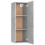 Mobile Porta TV Grigio Cemento 30,5x30x90 cm Legno Multistrato