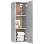 Mobile Porta TV Grigio Cemento 30,5x30x90 cm Legno Multistrato