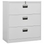 Armadio Classificatore Grigio Chiaro 90x46x103 cm in Acciaio