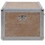 Baule Portaoggetti in Massello di Abete 91x52x40cm Marrone
