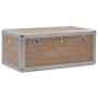 Baule Portaoggetti in Massello di Abete 91x52x40cm Marrone