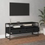 Mobile Porta TV Nero 100x35x45 cm in Legno Multistrato