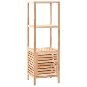 Armadietto da Bagno in Legno Massello di Noce 39,5x35,5x123 cm