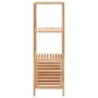 Armadietto da Bagno in Legno Massello di Noce 39,5x35,5x123 cm