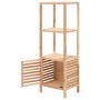 Armadietto da Bagno in Legno Massello di Noce 39,5x35,5x123 cm