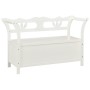Panca Bianca 107x45x75,5 cm Legno Massello di Abete