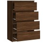 Credenza Rovere Marrone 60x35x98,5 cm in Legno Multistrato