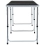 Tavolo da Campeggio Pieghevole in Alluminio Grigio 240x60 cm