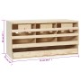 Casetta Cova per Galline 3 Scomparti 72x33x38 cm Legno di Pino