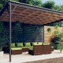 Set Divani da Giardino 9 pz con Cuscini in Polyrattan Marrone