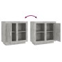 Credenza Grigio Cemento 80x40x75 cm