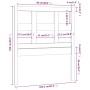 Testiera per Letto Miele 105,5x4x100 cm Legno Massello di Pino