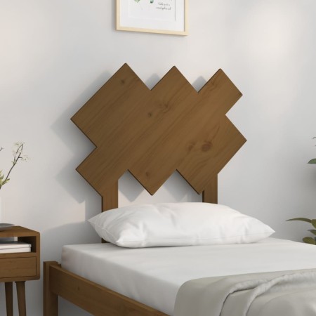 Testiera per Letto Miele 72,5x3x81 cm in Legno Massello di Pino