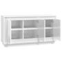 Credenza Bianco Lucido 102x35x55 cm in Legno Multistrato